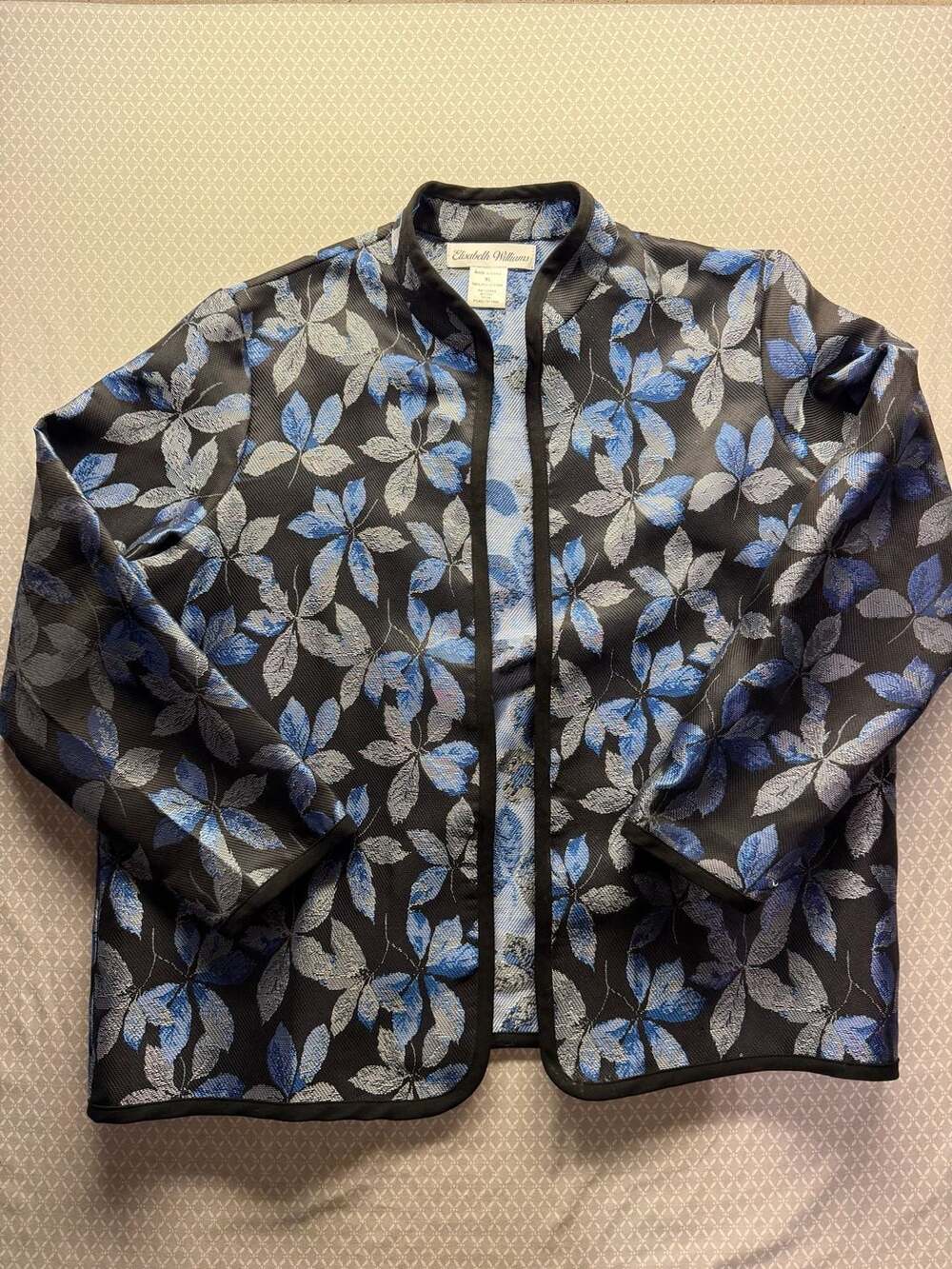 Elisabeth Williams Women's Floral Print Open Front Jacket